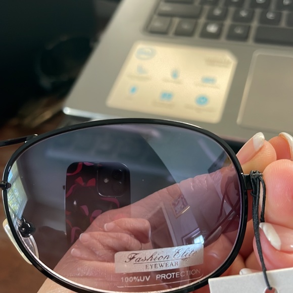 Fashion Elite black metallic full rim sunglasses NWT - Picture 9 of 16